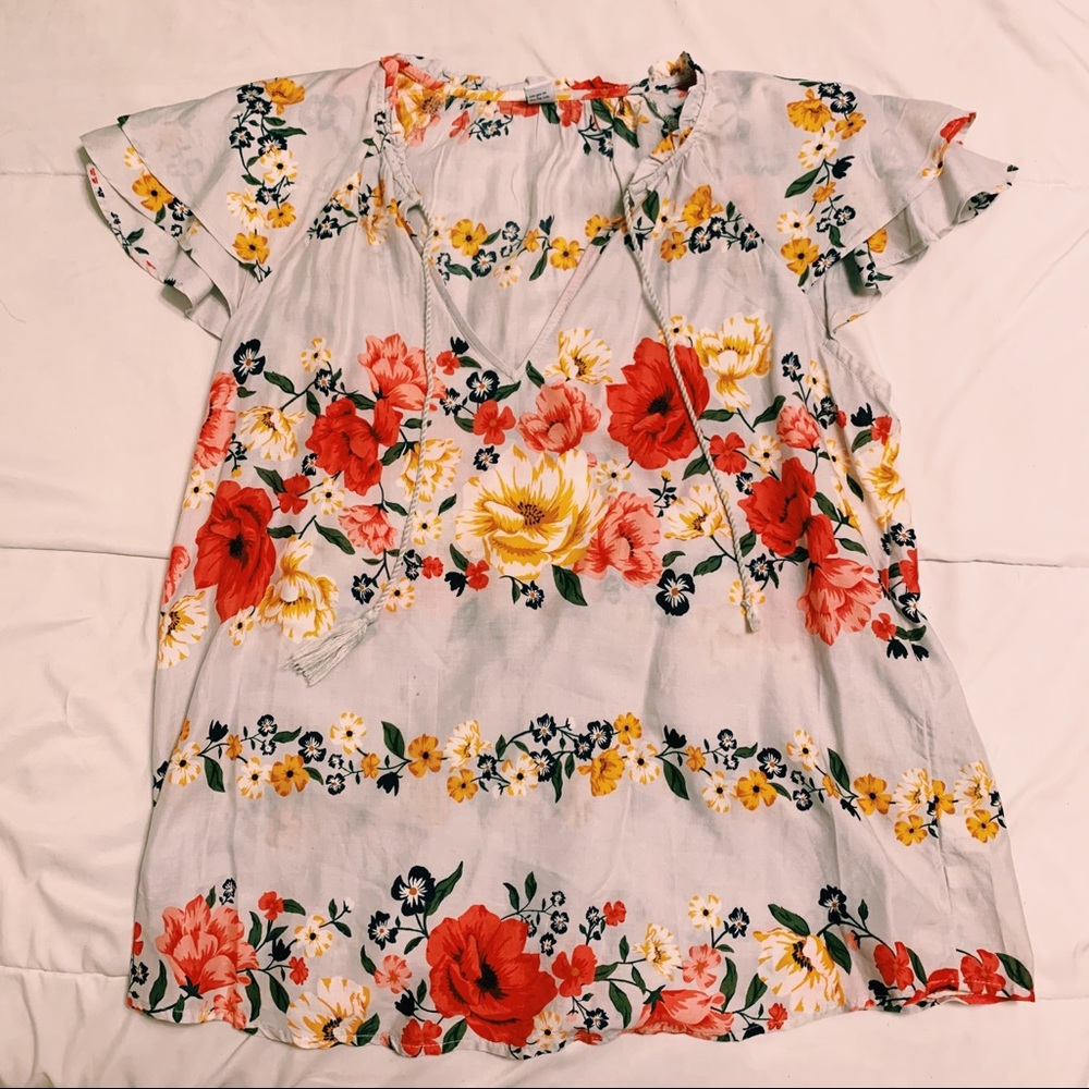 flowy floral top
